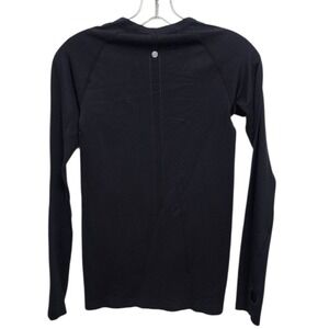 CRZ YOGA Black Long Sleeve Workout‎ Top Shirt Thumbholes Athletic Womens